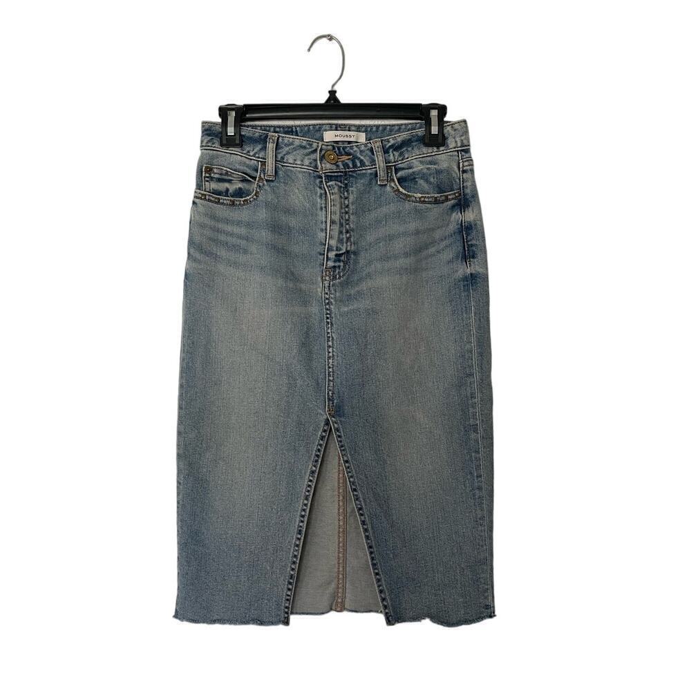 Moussy Denim Midi Skirt Size 1